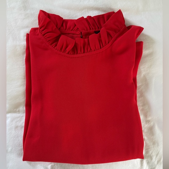 J.Crew Ruffle Neck Blouse - Picture 8 of 8